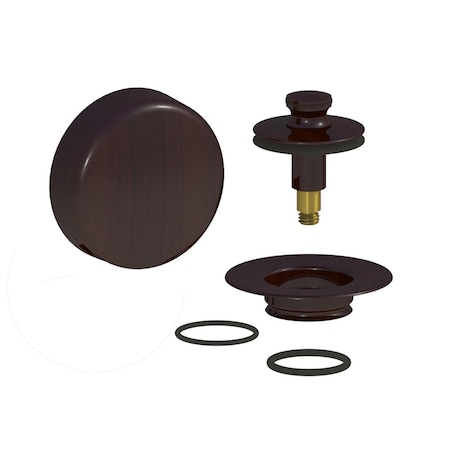 Watco QuickTrim Push Pull Bath Stopper and Innovator Overflow Kit, Oil Rubbed Bronze 939290-BZ